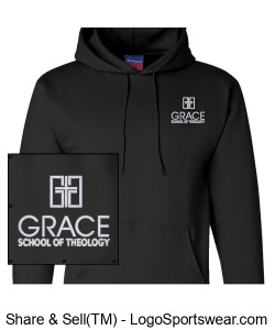 Grace Hoodie with Pocket in Black Design Zoom